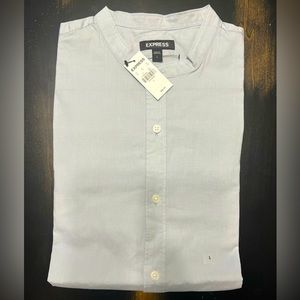 Express lightweight cotton shirt, light blue, size large, NWT